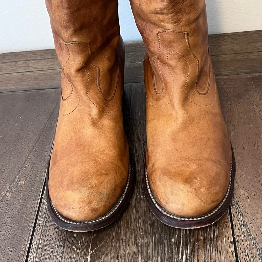 Stetson Brown Leather Heeled Western Cowgirl Boots Womens 9 - Picture 2 of 12